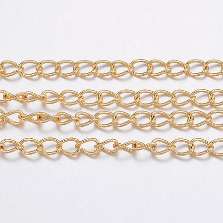 3.28 Feet Ion Plating(IP) 304 Stainless Steel Curb Chains X-CHS-H017-03G-10M-1