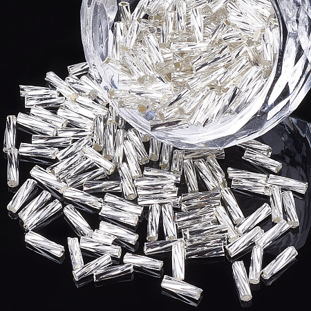 Glass Twist Bugle Beads SEED-S018-03-1