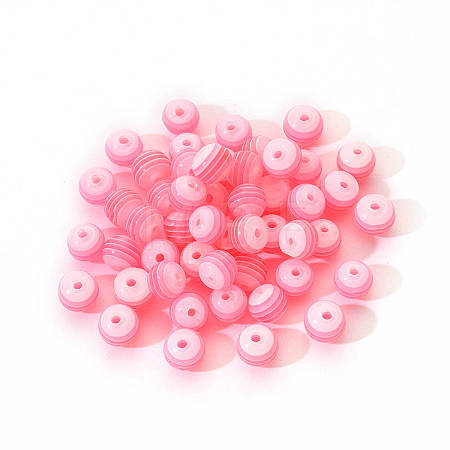 50Pcs Transparent Stripe Resin Beads RESI-YW0001-02F-1