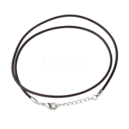 Leather Cord Necklace Making NJEW-A280-2.0mm-02-1