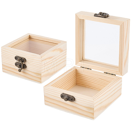 Wooden Storage Boxes WOCR-CL0001-02B-1