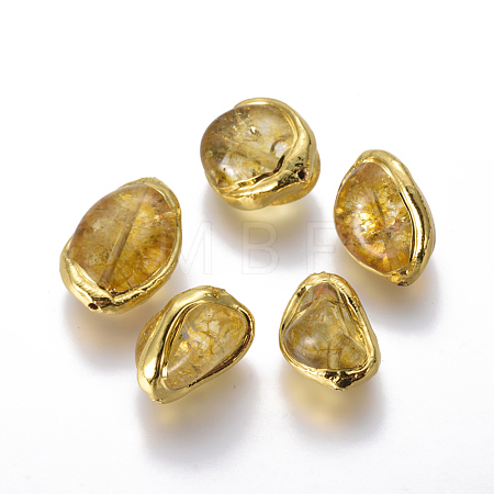 Dyed Natural Quartz Crystal Beads G-F633-25A-1