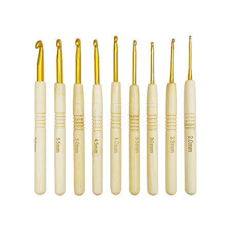 Aluminum Crochet Hooks Needles SENE-PW0003-098G-B-1
