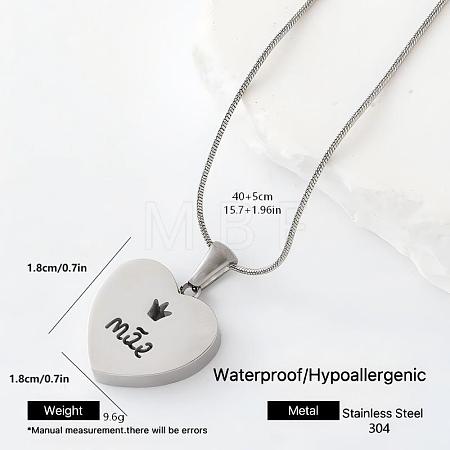 304 Stainless Steel Pendant Necklaces DT5242-4-1