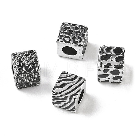 Plating Acylic Enamel European Beads AC-CBAE004-01A-1