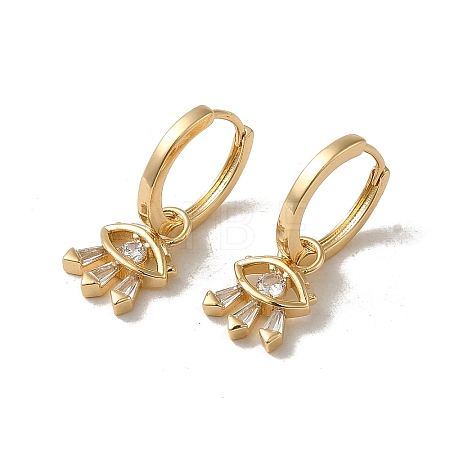 Brass Micro Pave Cubic Zirconia Dangle Hoop Earrings EJEW-L271-06KCG-01-1