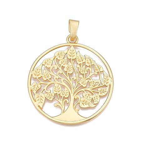 The Tree of Life Rack Plating Alloy Big Pendants FIND-N005-37G-1