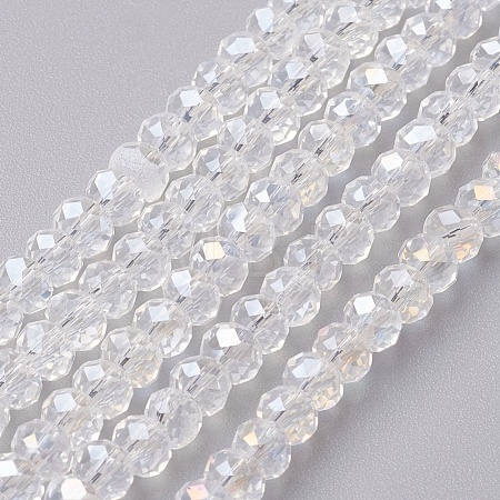 Electroplate Glass Beads Strands EGLA-F124-FR-B11-1