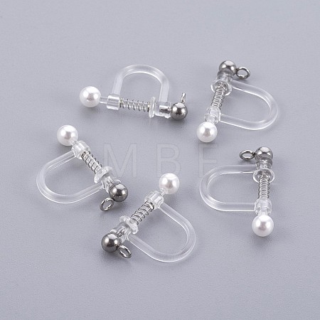 Plastic Clip-on Earring Findings LS-X-STAS-P221-24P-1