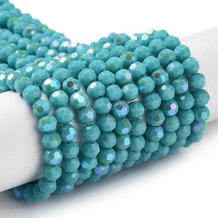 Opaque Glass Beads Strands EGLA-A035-P4mm-L12-1