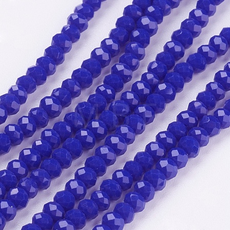 Faceted Imitation Jade Glass Beads Strands X-GLAA-R135-2mm-27-1