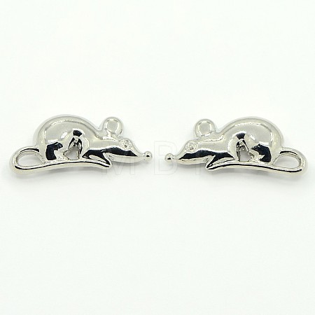 Alloy Animal Mouse Rat Charms Pendants PALLOY-M031-08P-NF-1