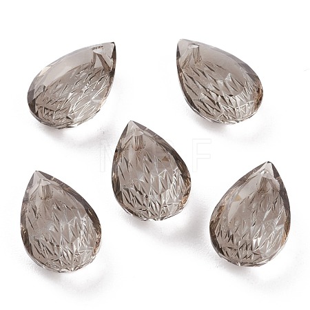 Embossed Glass Rhinestone Pendants GLAA-J101-05A-001SA-1