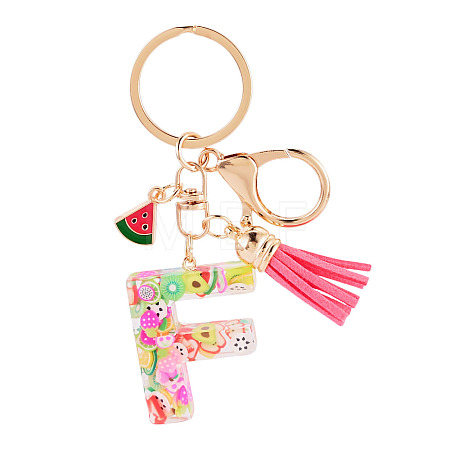 Fruit Series Letter Resin Keychains KEYC-TAC0033-02F-1