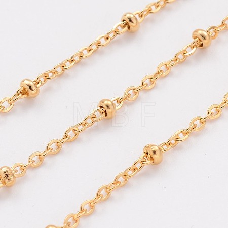 304 Stainless Steel Cable Chains CHS-K003-01G-0.5MM-1