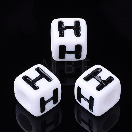 Letter Acrylic Beads PL37C9129-H-1