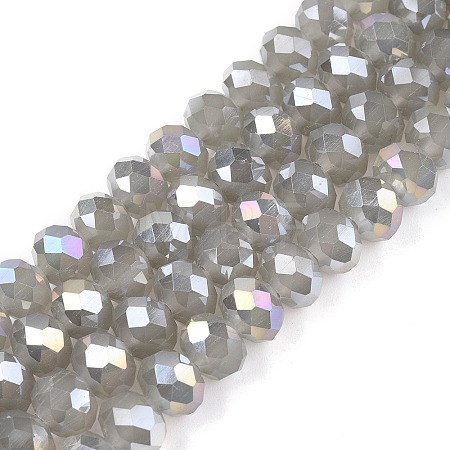 Electroplate Glass Beads Strands EGLA-A044-J8mm-B10-1