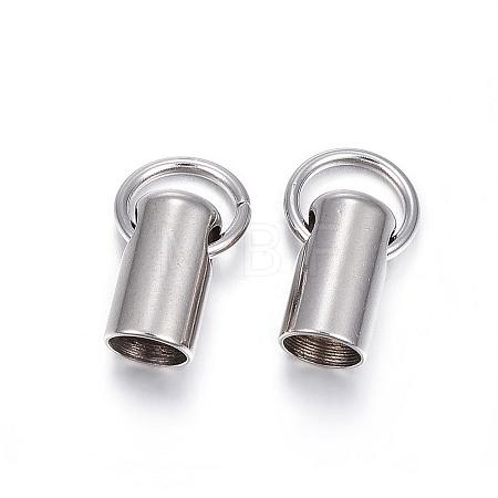 Tarnish Resistant 201 Stainless Steel Cord Ends STAS-E120-02-5mm-1
