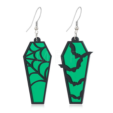 Halloween Coffin Acrylic Dangle Earrings FS-WG35652-05-1
