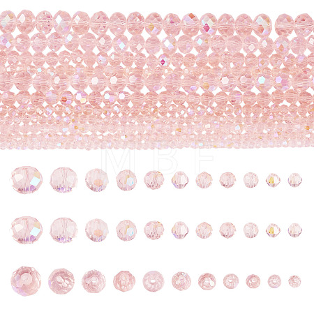 11 Strands 11 Styles Electroplate Glass Beads Strands EGLA-TA0003-01B-1