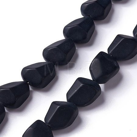 Opaque Frosted Glass Beads Strands FGLA-S001-02C-1