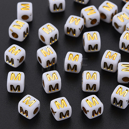Opaque White Acrylic Beads MACR-Q242-010M-1