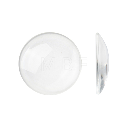 Transparent Glass Cabochons GGLA-R026-45mm-1