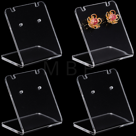 12Pcs Organic Glass Earring Display Stands EDIS-CP0001-05-1