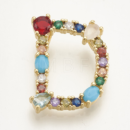 Brass Micro Pave Cubic Zirconia Golden ZIRC-S061-64D-1