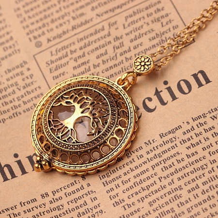 Magnifying Glass Magnetic Locket Pendant Necklaces for Women TOOL-PW0002-05B-1