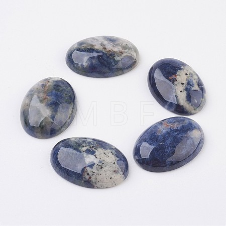 Natural Sodalite Flat Back Cabochons G-G741-30x40mm-06-1