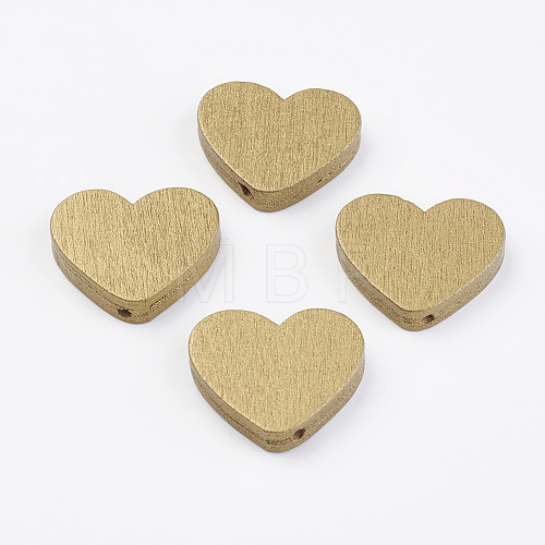 Spray Painted Natural Wood Beads WOOD-Q030-74G-1