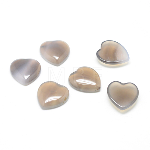 Natural Grey Agate Cabochons G-T029-18X15mm-12-1