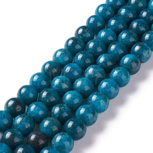 Natural White Jade Imitation Apatite Beads Strands G-I299-F10-10mm-1