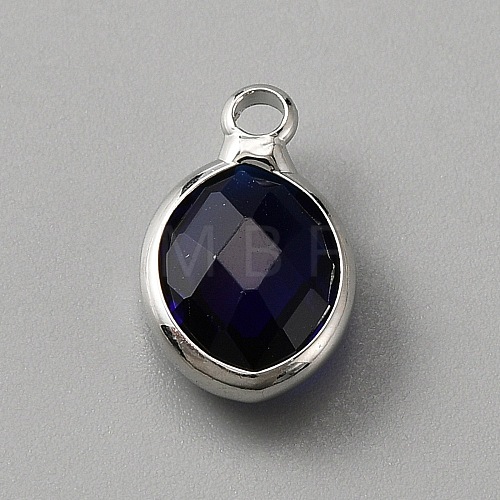 Faceted Glass Pendants KK-WH0046-59P-09-1