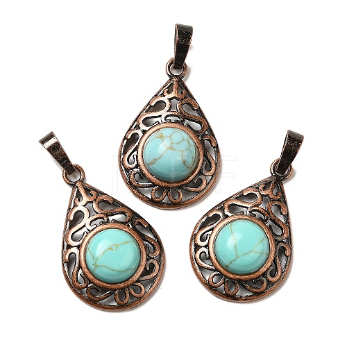 Synthetic Turquoise Pendants G-H065-02R-14-1