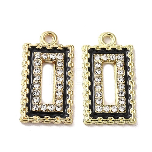 Alloy with Rhinestone Pendants FIND-B032-21G-1