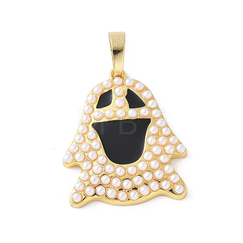 Brass Enamel Pendants KK-K399-05G-1