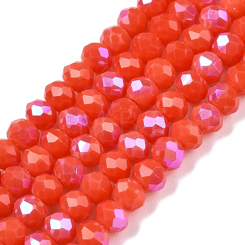 Electroplate Opaque Solid Color Glass Beads Strands EGLA-A044-P3mm-L03-1