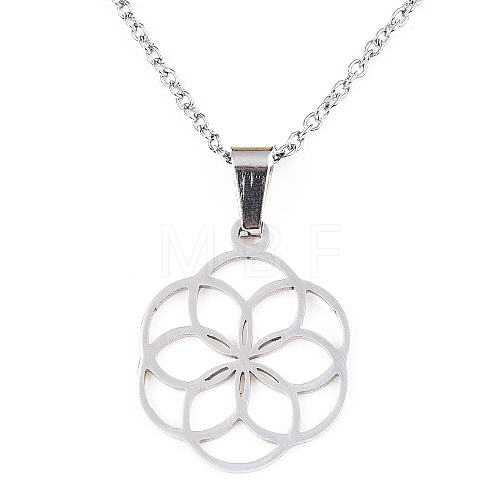 201 Stainless Steel Pendant Necklaces NJEW-S105-JN599-45-1-1