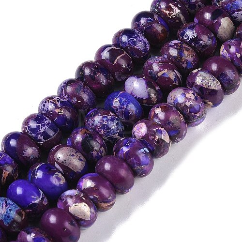 Dyed Synthetic Imperial Jasper Beads Strands G-P529-E01-A02-1
