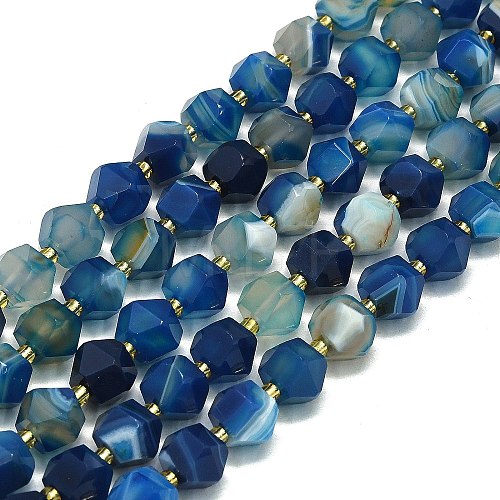 Natural Banded Agate Beads Strand G-I376-A42-01-1