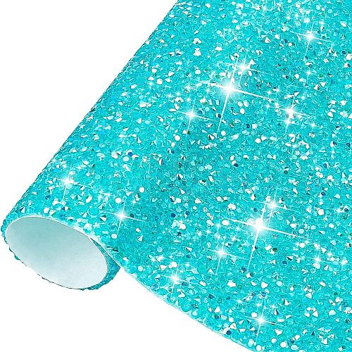 Glitter Resin Hotfix Rhinestone(Adhesive On The Back) DIY-WH0166-23H-1