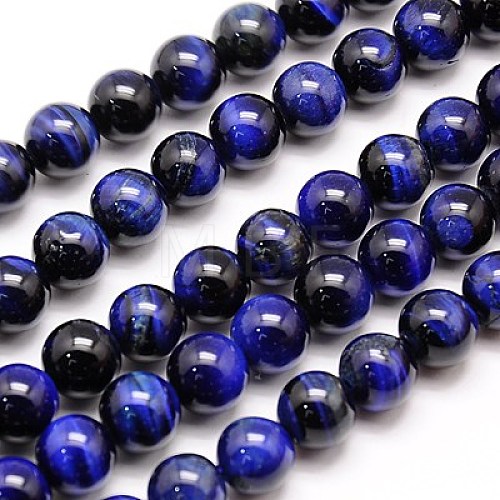 Natural Tiger Eye Beads Strands G-G544-6mm-04-1