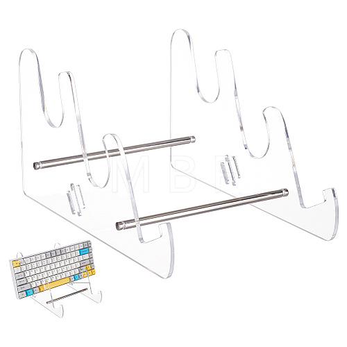 3-Tier Transparent Acrylic Keyboard Stands ODIS-WH0002-33P-1