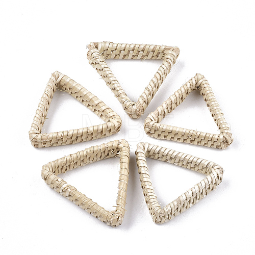 Handmade Reed Cane/Rattan Woven Linking Rings WOVE-T006-070-1
