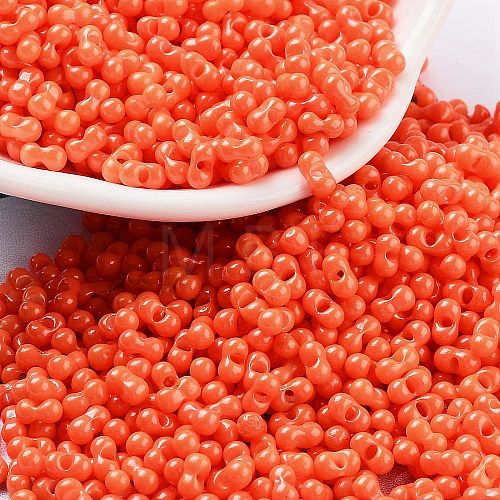 Baking Paint Glass Seed Beads SEED-A033-04F-1