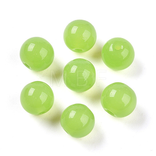 Imitation Jade Glass Beads GLAA-N007-8mm-B04-1