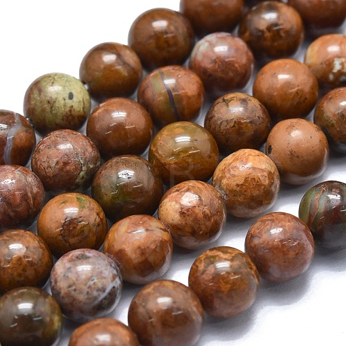 Natural Picasso Jasper Beads Strands G-M353-A29-6mm-1