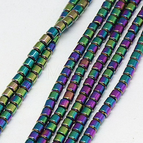 Electroplate Non-magnetic Synthetic Hematite Beads Strands G-J163-2x2mm-07-1